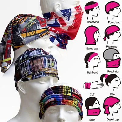 Bandana tubulaire sans couture multifonctionnel de foulard de tête de sport de logo fait sur commande