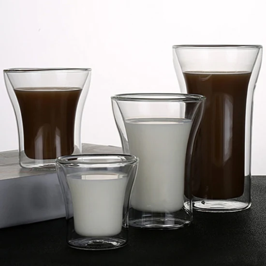 Tasse en verre Borosilicate transparente, faite à la main, résistante à la chaleur, verres