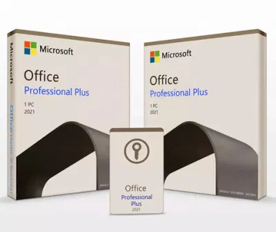 Professionnel de Microsoft Office 2021 plus lier la clé Medialess Pkc Box Office 2021 PRO Plus